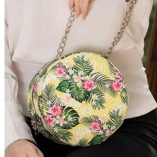 کیف کراس بادی  گرد زنانه طرح برگ انجیری